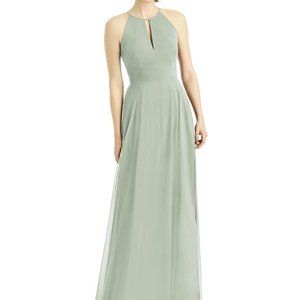 DESSY - AFTER SIX Keyhole Halter Chiffon Gown